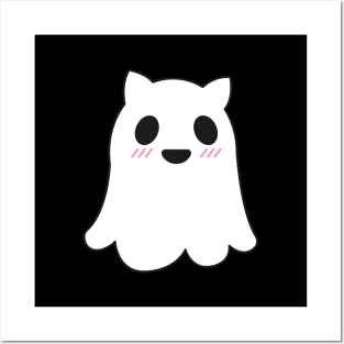 Cute cat ghost Posters and Art